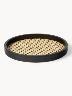 Discount Bandeja redonda con tejido vienés Carina Jarrones|Bandejas Decorativas
