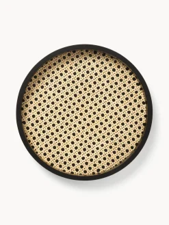 Discount Bandeja redonda con tejido vienés Carina Jarrones|Bandejas Decorativas