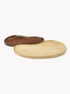 Bandejas decorativas de madera de mango Oda, 2 uds. Bandejas Decorativas|Decoración