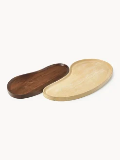 Bandejas decorativas de madera de mango Oda, 2 uds. Bandejas Decorativas|Decoración