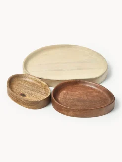 Bandejas Decorativas|Jarrones>Westwing Collection Bandejas decorativas de madera de mango Oda, 3 uds.