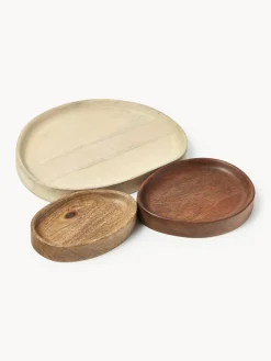 Bandejas Decorativas|Jarrones></noscript>Westwing Collection Bandejas decorativas de madera de mango Oda, 3 uds.