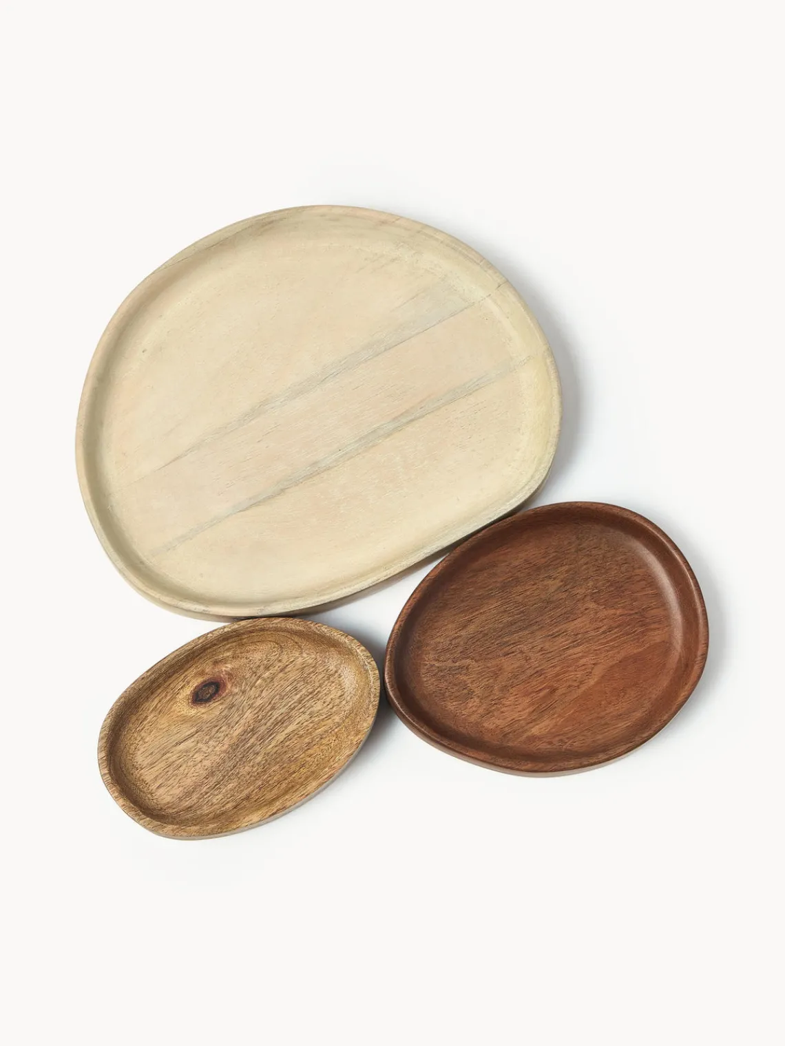 Bandejas Decorativas|Jarrones>Westwing Collection Bandejas decorativas de madera de mango Oda, 3 uds.