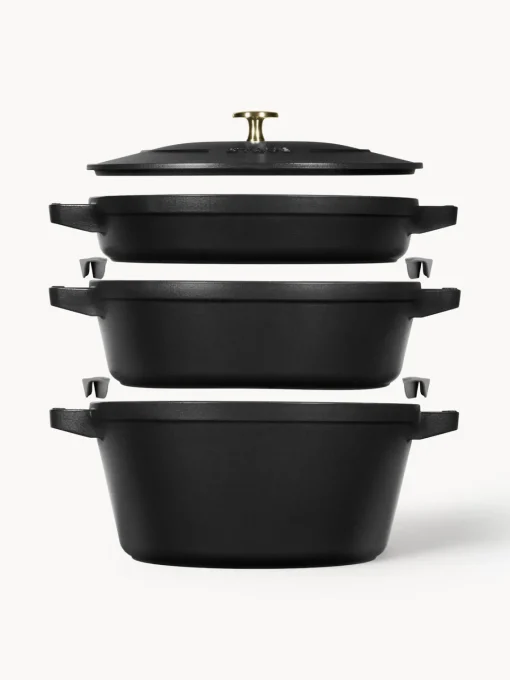 Clearance Batería de cocina de hierro fundido La Cocotte, 3 uds. Ollas|Ollas
