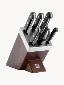 Cuchillos De Cocina Y Bloques|Cuchillos De Cocina>ZWILLING Bloque de cuchillos autoafilables Gourmet, 7 pzas. Madera de fresno, negro, plateado