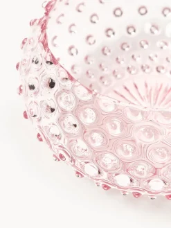 Boles Y Tazones|Vajillas Completas></noscript>ANNA VON LIPA Bol de vidrio soplado Hobnail Rosa claro transparente