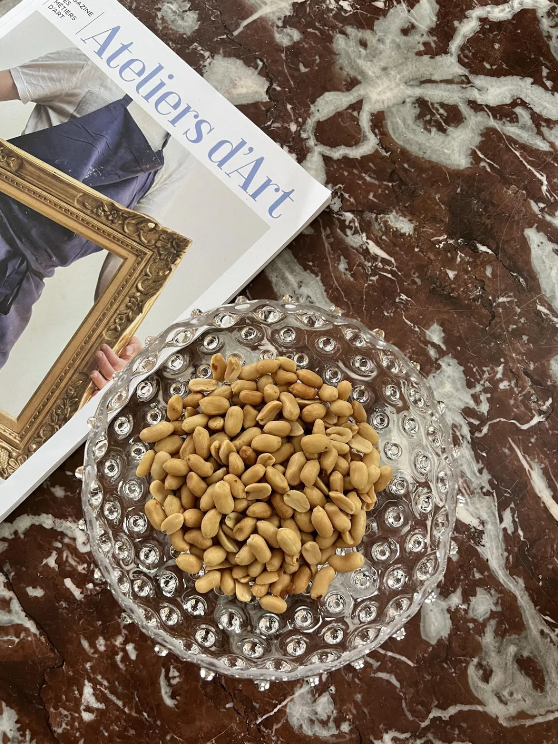 Bol de vidrio soplado Hobnail Boles Y Tazones|Vajillas Completas