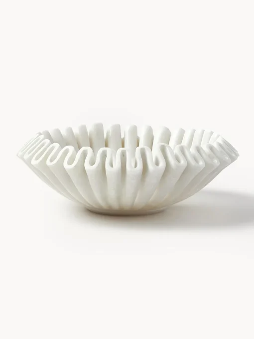 Outlet Bol decorativo artesanal de mármol Santorini, Ø 31 cm Jarrones|Cuencos Decorativos