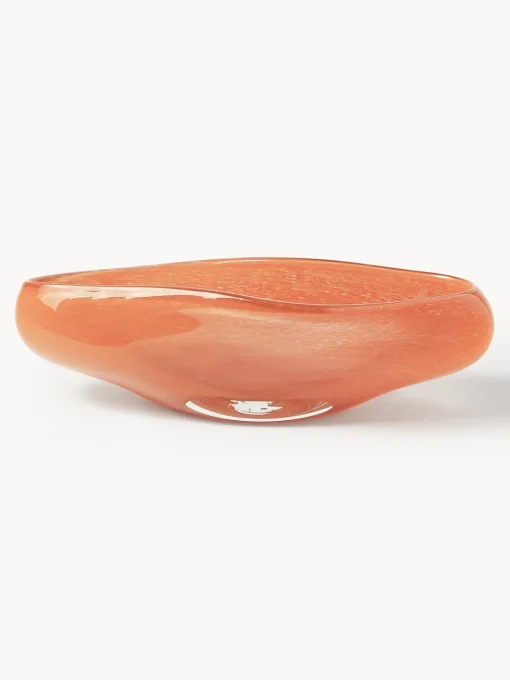 Cuencos Decorativos|Jarrones>Westwing Collection Bol decorativo artesanal de vidrio Ashley Naranja transparente