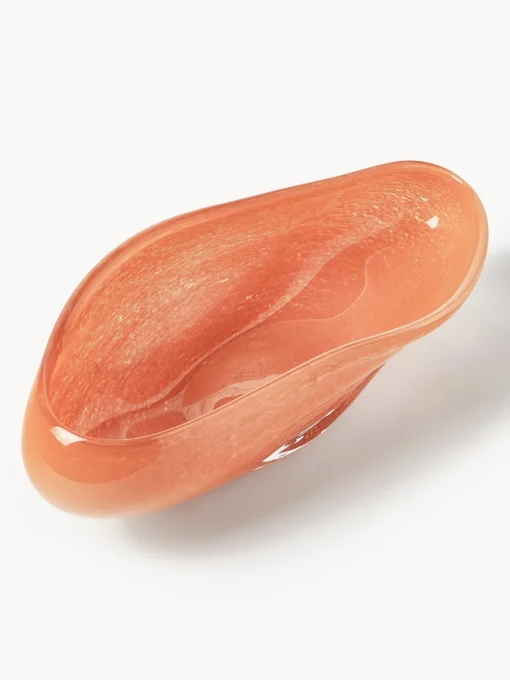 Cuencos Decorativos|Jarrones>Westwing Collection Bol decorativo artesanal de vidrio Ashley Naranja transparente
