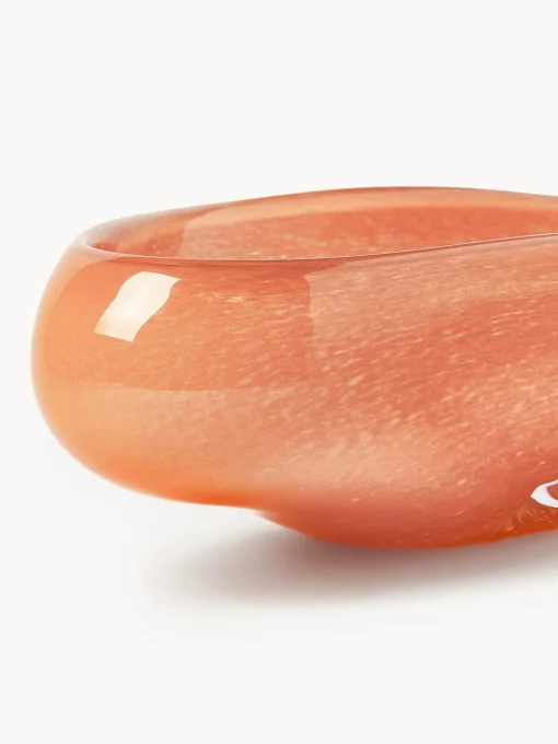Cuencos Decorativos|Jarrones>Westwing Collection Bol decorativo artesanal de vidrio Ashley Naranja transparente