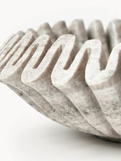 Clearance Bol decorativo artesanal de mármol Santorini, Ø 31 cm Jarrones|Cuencos Decorativos