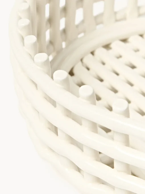Jarrones|Cuencos Decorativos>Ferm Living Bol decorativo artesanal de cerámica Centrepiece Blanco Off White