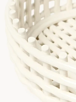 Jarrones|Cuencos Decorativos></noscript>Ferm Living Bol decorativo artesanal de cerámica Centrepiece Blanco Off White