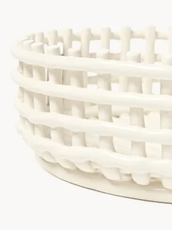 Jarrones|Cuencos Decorativos></noscript>Ferm Living Bol decorativo artesanal de cerámica Centrepiece Blanco Off White