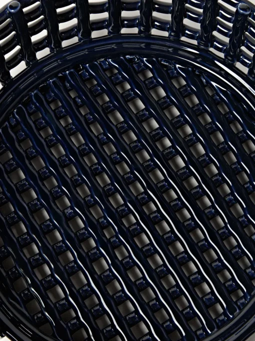 Cuencos Decorativos|Decoración>Ferm Living Bol decorativo artesanal de cerámica Centrepiece Azul oscuro