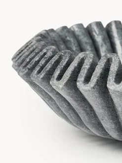 Outlet Bol decorativo artesanal de mármol Santorini, Ø 31 cm Cuencos Decorativos|Jarrones