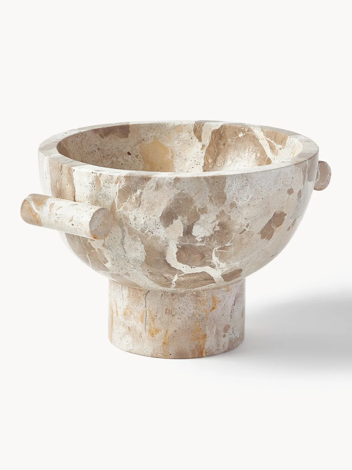 Jarrones|Cuencos Decorativos>Westwing Collection Bol decorativo de mármol Fossil, 15 cm Mármol tonos beige