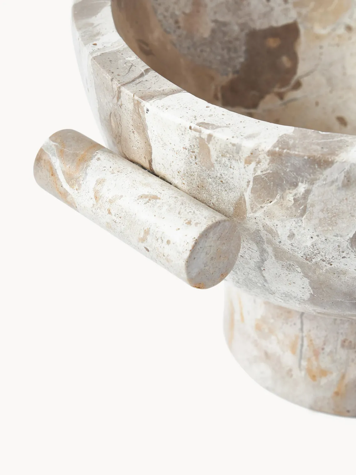 Jarrones|Cuencos Decorativos>Westwing Collection Bol decorativo de mármol Fossil, 15 cm Mármol tonos beige