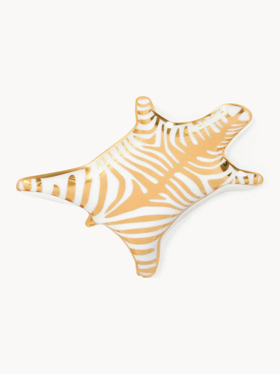 Bol decorativo de porcelana con oro Zebra Bandejas Decorativas|Jarrones