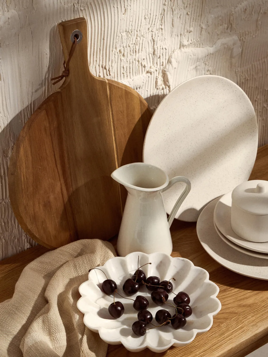 Bol decorativo grande de mármol Noelia Jarrones|Cuencos Decorativos