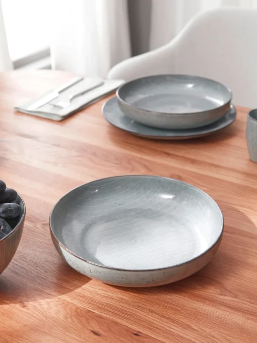 Boles artesanales , Ø 22 cm, 4 uds. Vajillas Completas|Platos Hondos