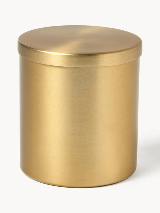 Accesorios De Baño|Jarrones>Westwing Collection Bote de almacenamiento de metal Halston Dorado