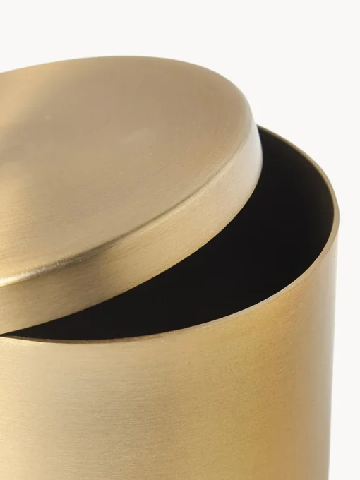Accesorios De Baño|Jarrones>Westwing Collection Bote de almacenamiento de metal Halston Dorado