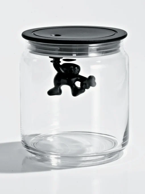 Botes De Cocina|Almacenaje De Cocina>ALESSI Bote de almacenamiento Gianni, 12 cm Negro, transparente