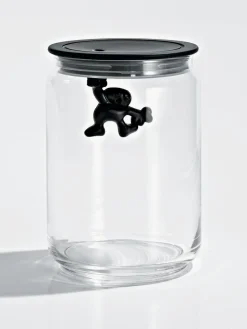 Botes De Cocina|Almacenaje De Cocina></noscript>ALESSI Bote de almacenamiento Gianni, 15 cm Negro, transparente