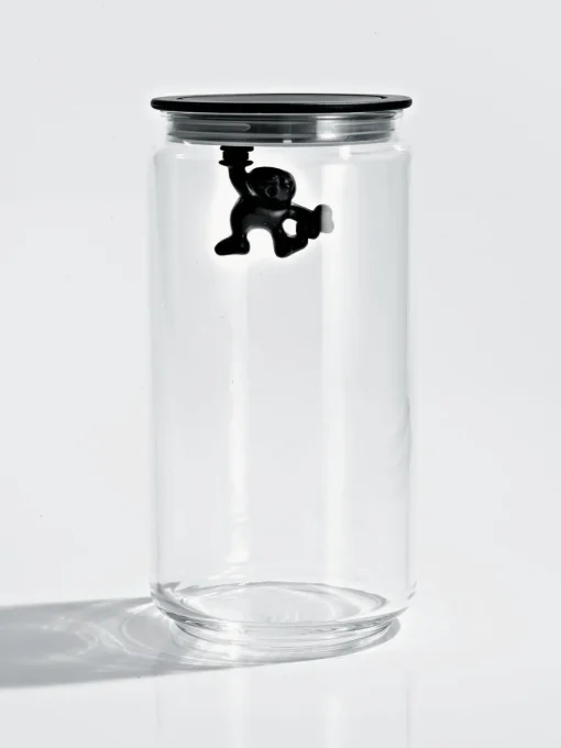 Botes De Cocina|Almacenaje De Cocina>ALESSI Bote de almacenamiento Gianni, 21 cm Negro, transparente