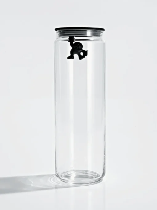 Botes De Cocina|Almacenaje De Cocina>ALESSI Bote de almacenamiento Gianni, 31 cm Negro, transparente
