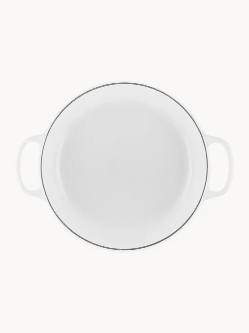 Ollas|Ollas>LE CREUSET Cacerola baja de hierro fundido Signature Collection Blanco, dorado