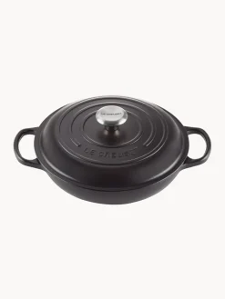 Ollas|Ollas></noscript>LE CREUSET Cacerola de hierro fundido Signature Collection Negro, plateado