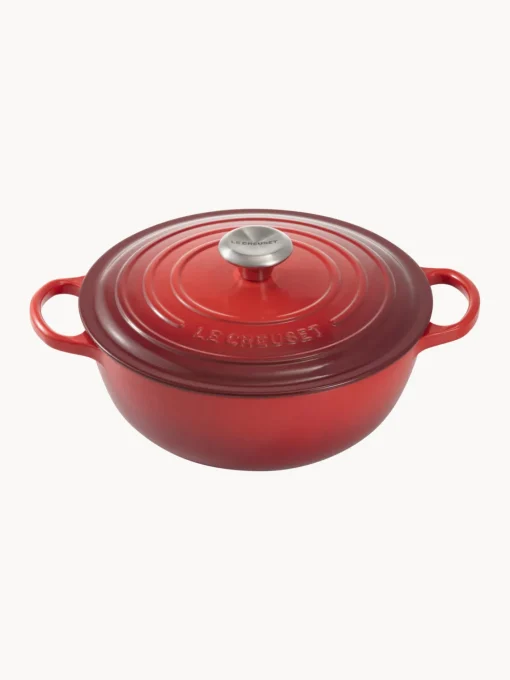 Ollas|Ollas>LE CREUSET Cacerola Marmita de hierro fundido La Marmite Signature Collection Tonos rojos, plateado