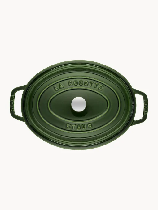 Ollas|Ollas>Staub Cacerola ovalada de hierro fundido La Cocette Verde oscuro, plateado