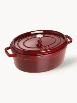 Ollas|Ollas>Staub Cacerola ovalada de hierro fundido La Cocette Rojo vino, plateado
