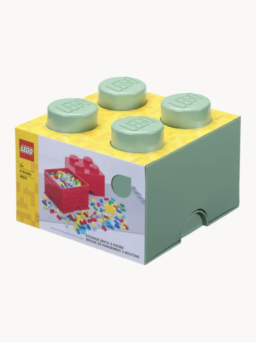 Cestas Y Cajas|Almacenaje Infantil>LEGO Caja de almacenamiento Brick Four Verde salvia