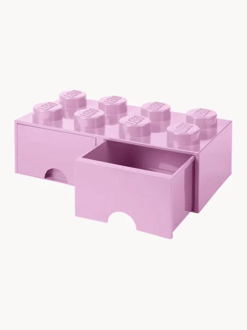 Cestas Y Cajas|Decoración Infantil>LEGO Caja de almacenamiento con 2 cajones Brick Eight Rosa claro