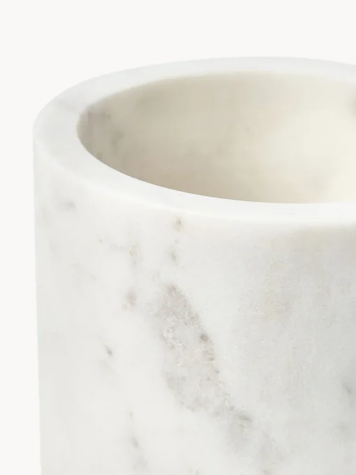 Accesorios De Baño|Accesorios De Baño>Westwing Collection Caja de almacenamiento de mármol Simba, al 14 cm Mármol blanco