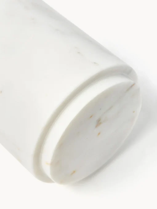 Accesorios De Baño|Accesorios De Baño>Westwing Collection Caja de almacenamiento de mármol Simba, al 14 cm Mármol blanco