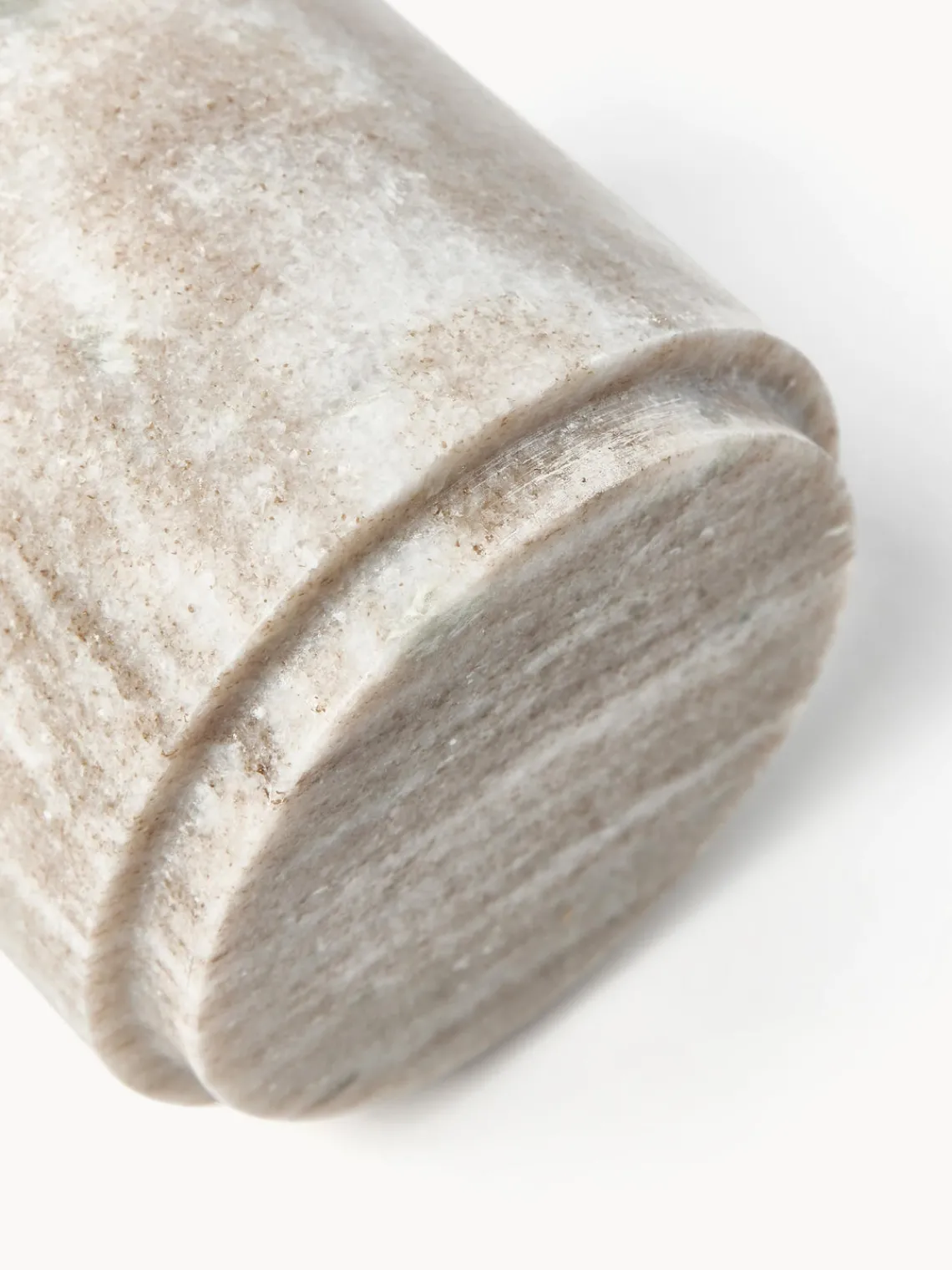 Accesorios De Baño|Jarrones>Westwing Collection Caja de almacenamiento de mármol Simba, al 14 cm Mármol beige