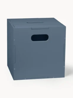 Decoración Infantil|Cestas Y Cajas>Nofred Caja de madera Cube Gris azulado