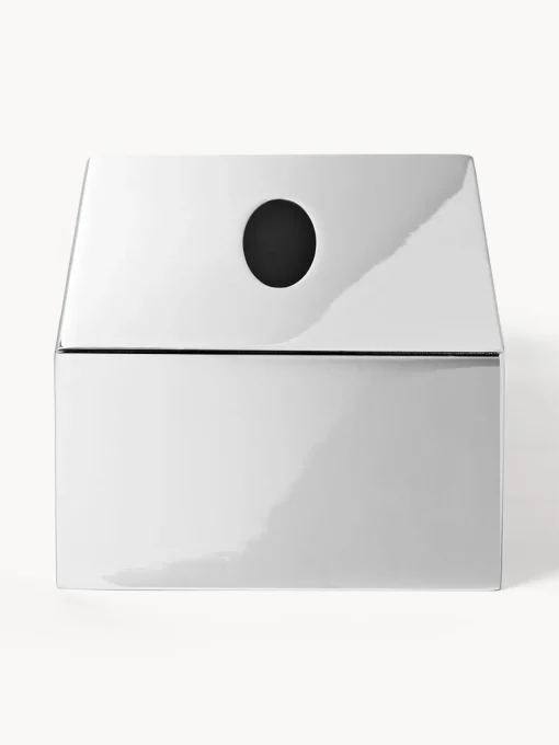 Accesorios De Baño|Jarrones>Westwing Collection Caja de pañuelos de metal Halston Plateado