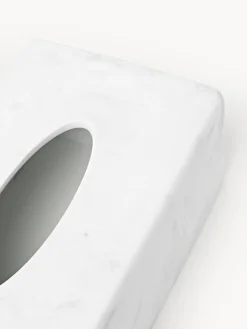 Accesorios De Baño|Jarrones></noscript>Westwing Collection Caja de pañuelos en look mármol Kyle Blanco en look mármol