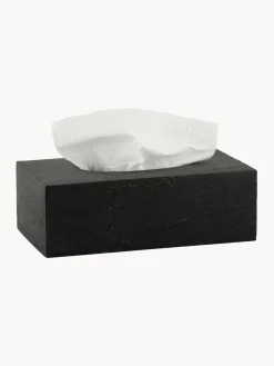 Accesorios De Baño|Jarrones>Andrea House Caja de pañuelos en look pizarra Slate