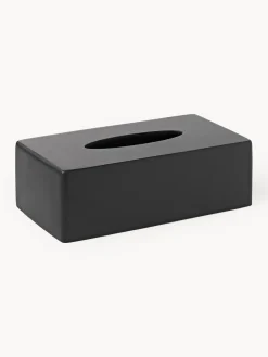 Accesorios De Baño|Jarrones>Westwing Collection Caja de pañuelos Kyle Negro