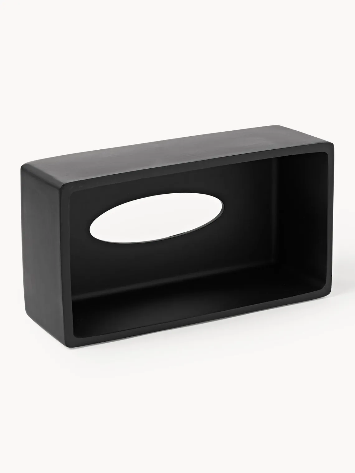 Accesorios De Baño|Jarrones>Westwing Collection Caja de pañuelos Kyle Negro