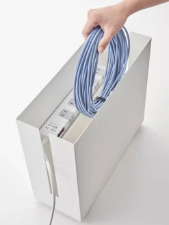 Material De Oficina|Material De Oficina></noscript>Yamazaki Caja para cables Tower Blanco