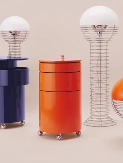 Cajoneras|Cajoneras>Verpan Cajonera redonda de diseño Verner Panton Barboy Naranja brillante